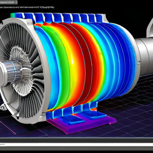 Home 6 **
> A vibrant, photorealistic rendering of a high-performance engine's cooling system undergoing CAE thermal analysis. Overlaid on the engine are color-coded heatmaps visualizing temperature distribution, with arrows indicating airflow. The scene highlights the practical application of CAE in optimizing thermal management for improved engine performance and reliability. Emphasize detail and precision, showcasing the technology's impact on modern engineering.
**
