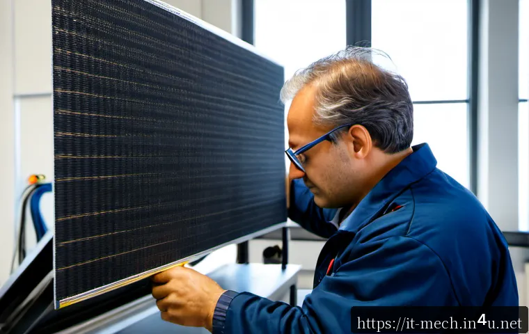 Home 10 기계공학 컴포지트재료 - Photorealistic mechanical engineering laboratory scene in Italy, a middle-aged engineer wearing safe...