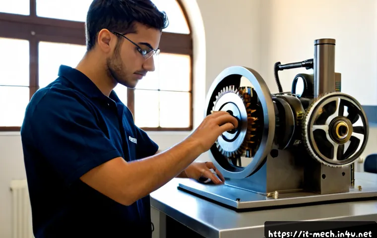기계공학 역학 - Photorealistic mechanical engineering dynamics scene in a modern Italian university laboratory, a po...